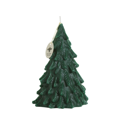 Forest Green Beeswax Tree Candles