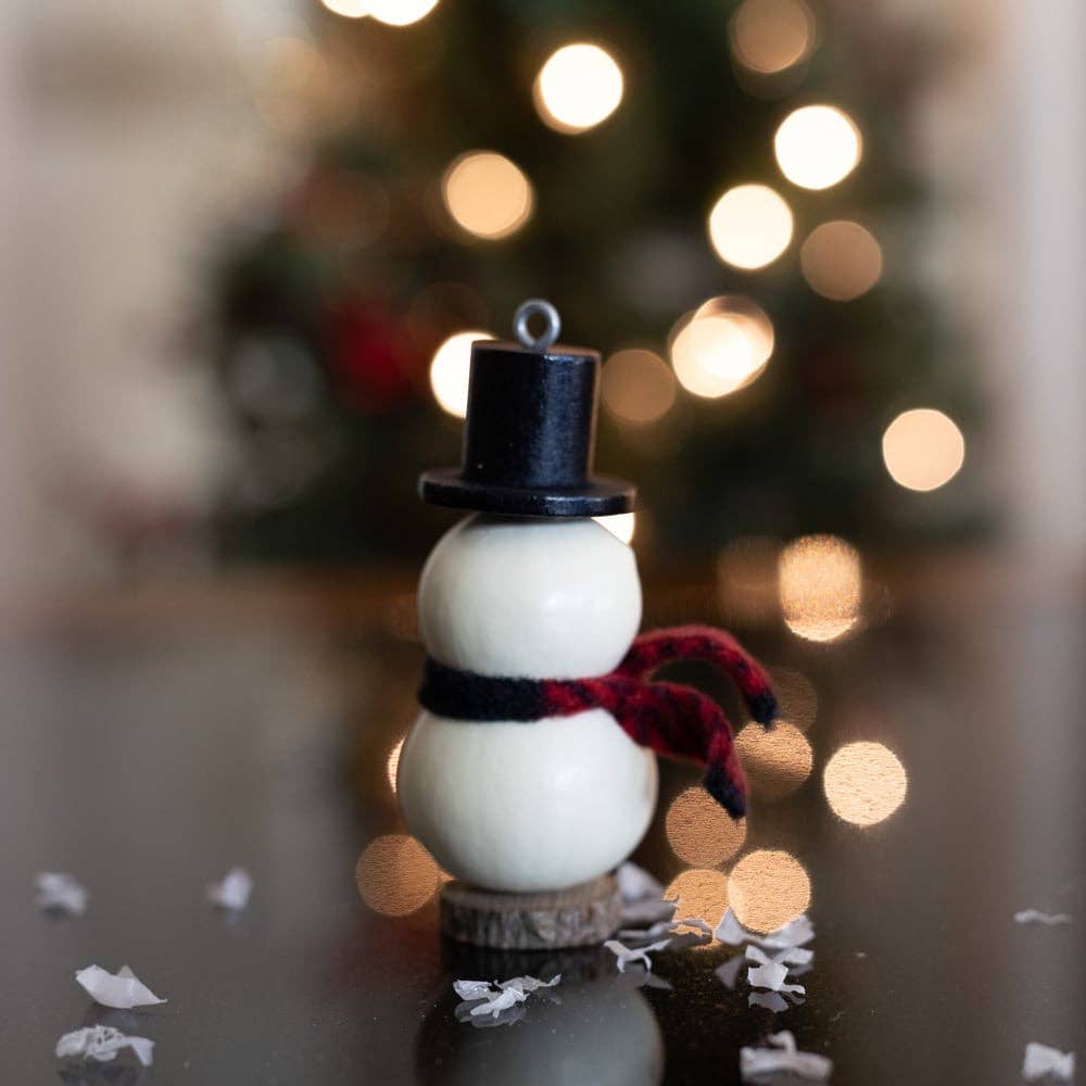 Lil Flake Snowman Gourd Ornament