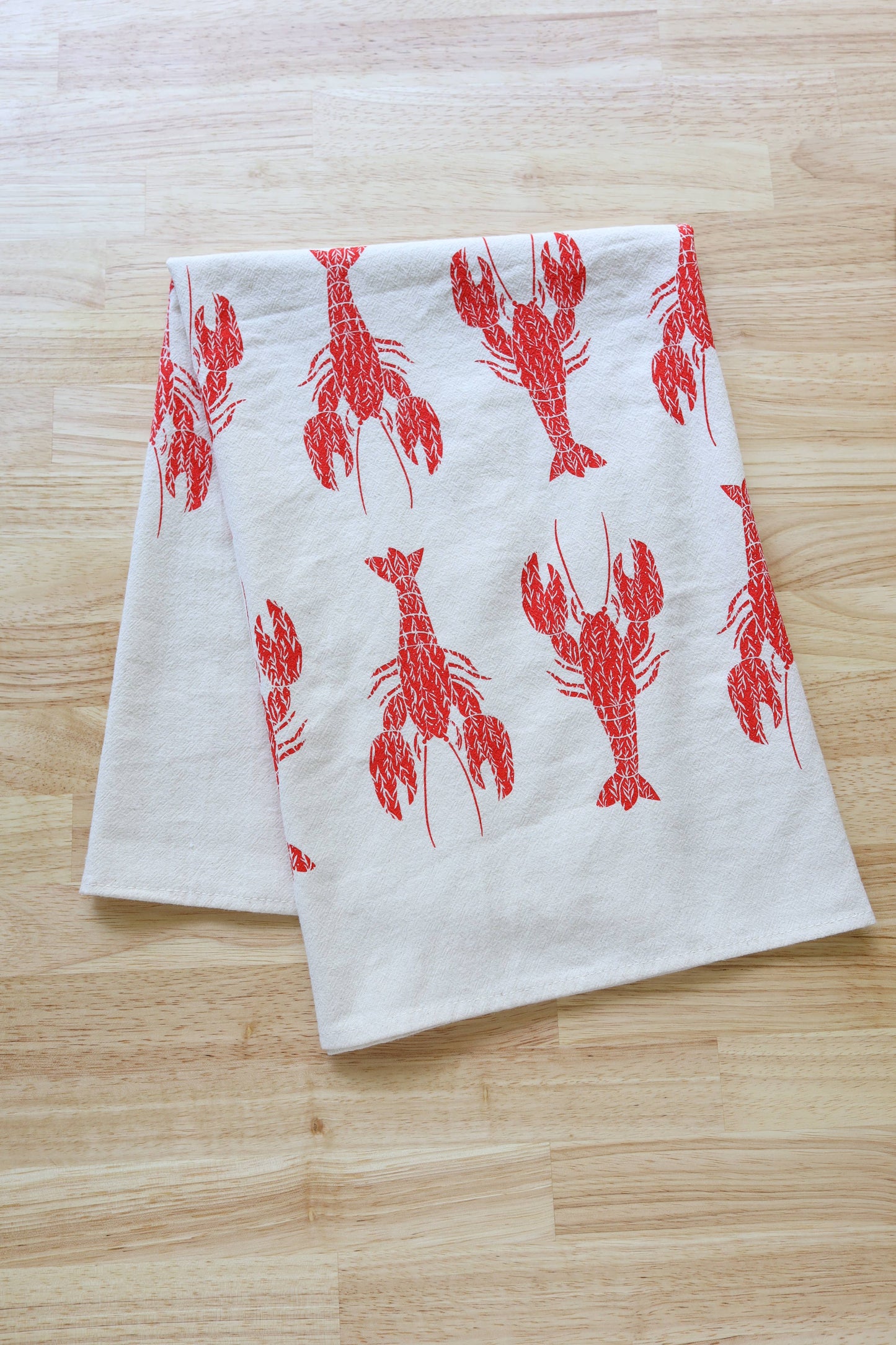 Lobster Printed Tea Towel
