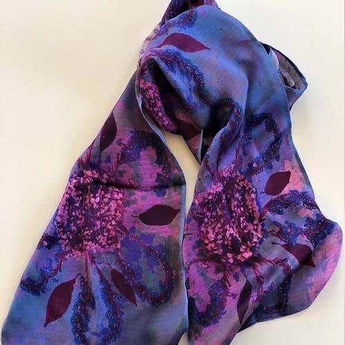 Shades of Purple Silk Scarf