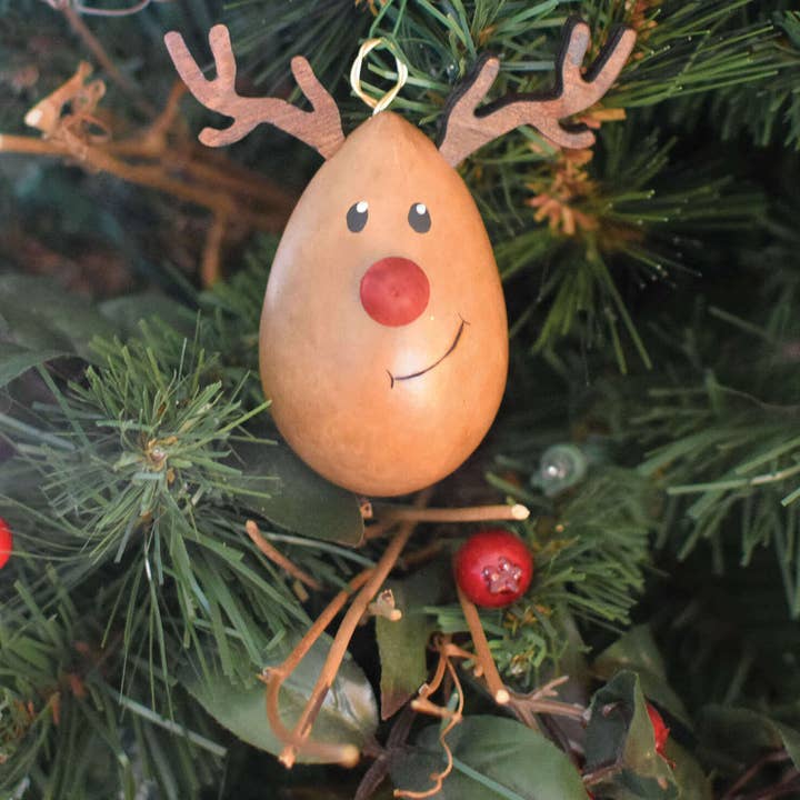 Dash Reindeer Gourd Ornament