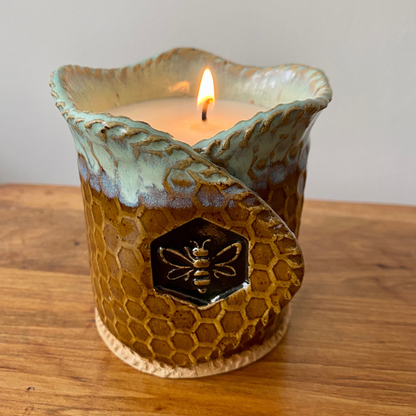 Ceramic Honey Hive Candle