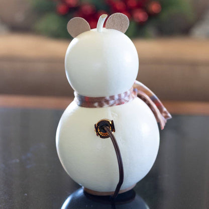 Aspen Polar Bear Small Lit Gourd Luminary