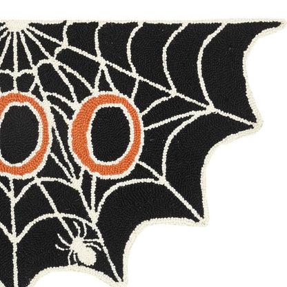 Boo Spider Web Shaped Hook Rug