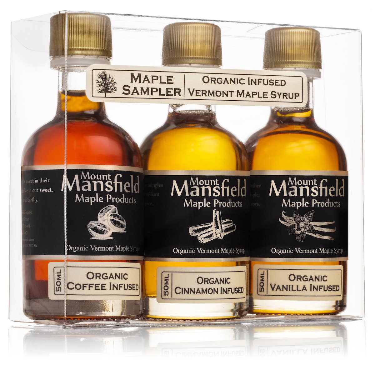 3-pack 50ml Infused Vermont Maple Syrup Sampler