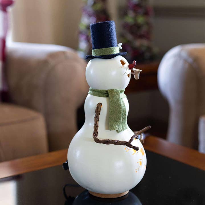 Meadowbrooke Snowman Gourd Luminary