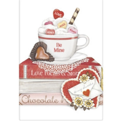 Heart Book Stack Tea Towel