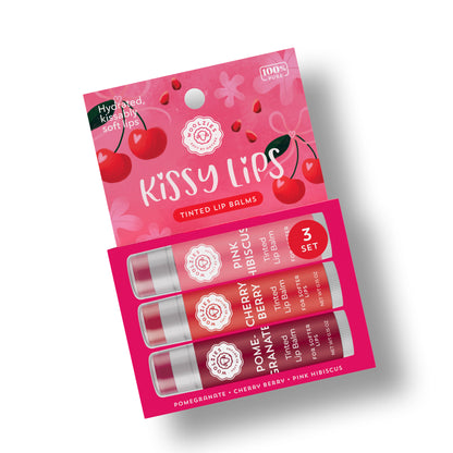 Kissy Lips Tinted Lip Balm Trio