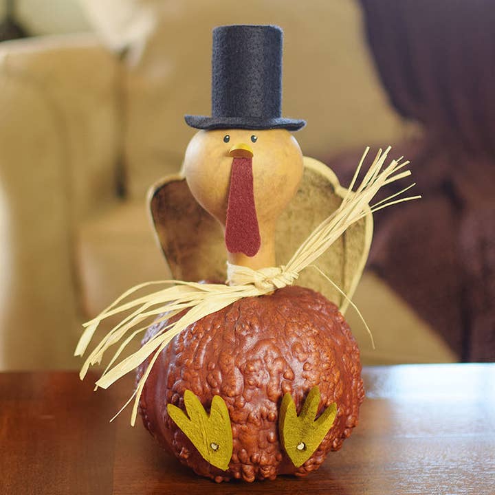 Theodore Turkey Medium Gourd Luminary
