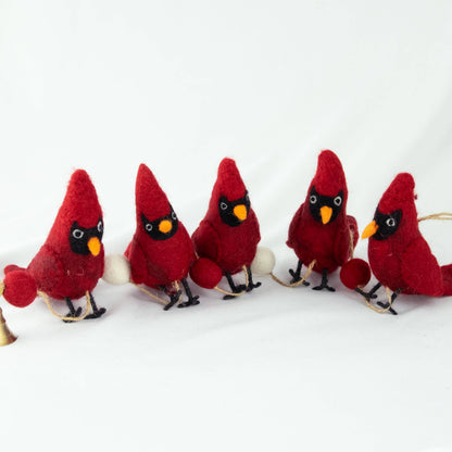 Garland - Red Felt Cardinal