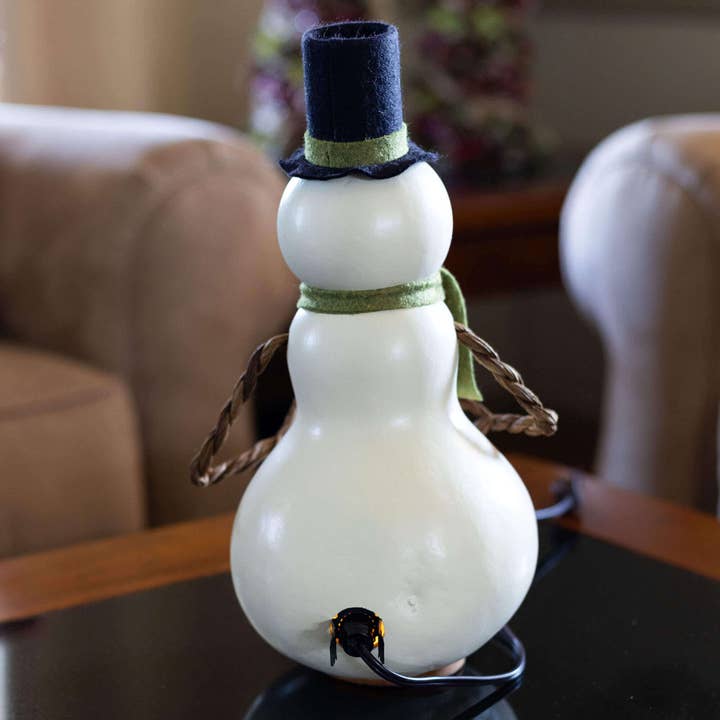 Meadowbrooke Snowman Gourd Luminary