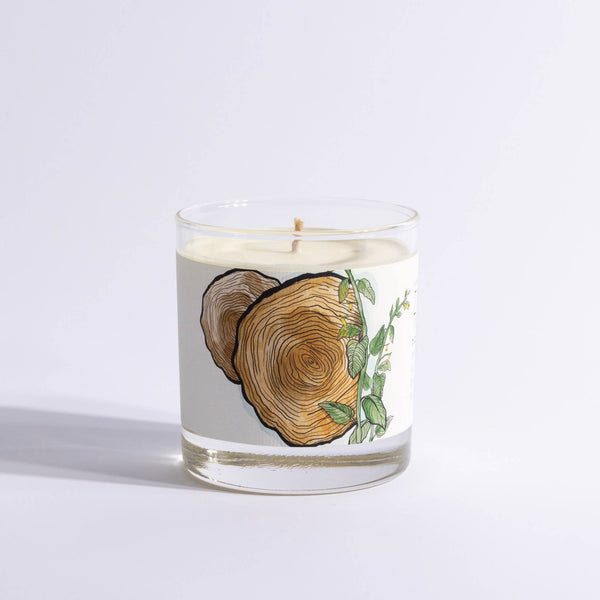 Teakwood Tobacco Glass Jar Candle