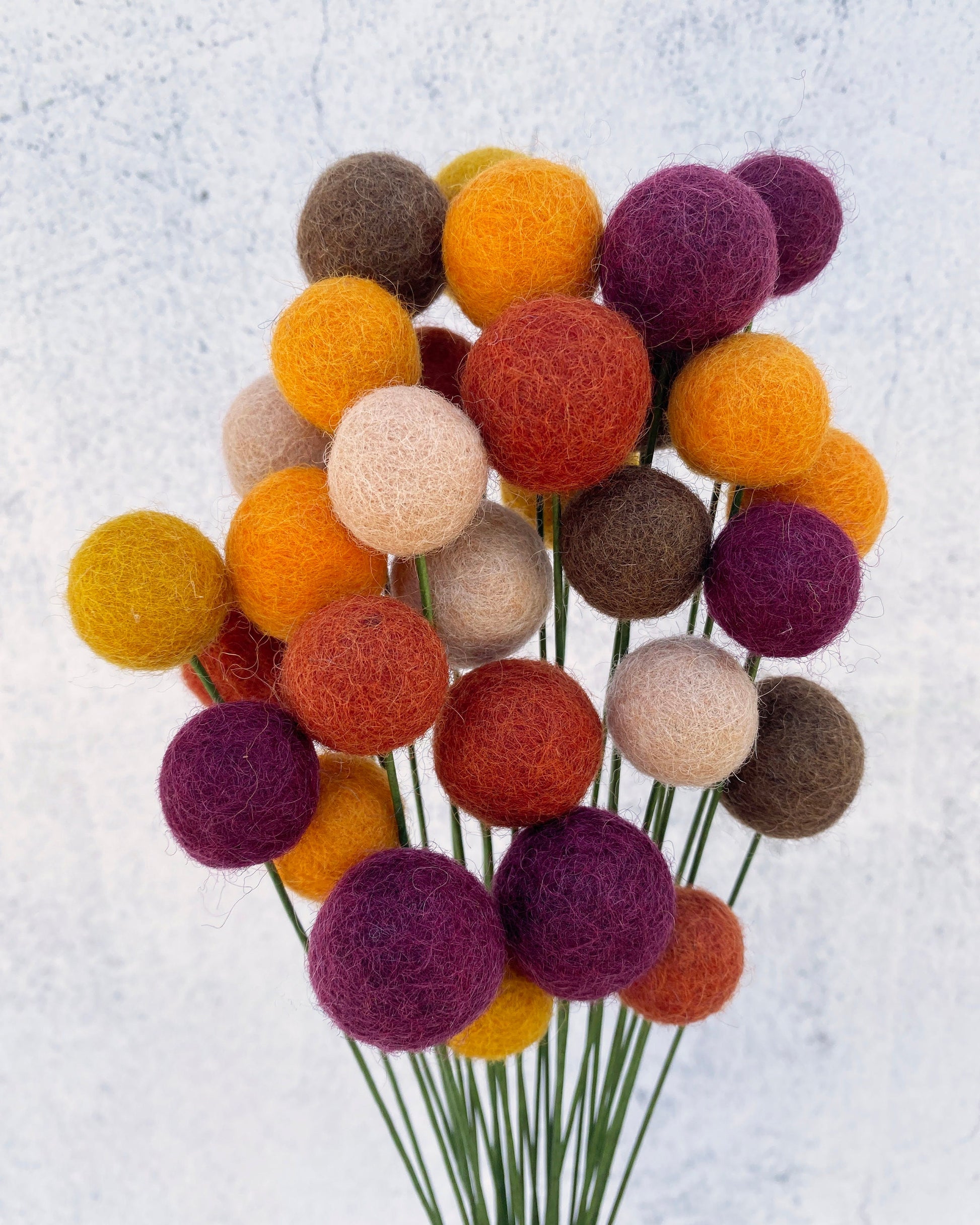 Warm Earth Felt Flower Bouquet