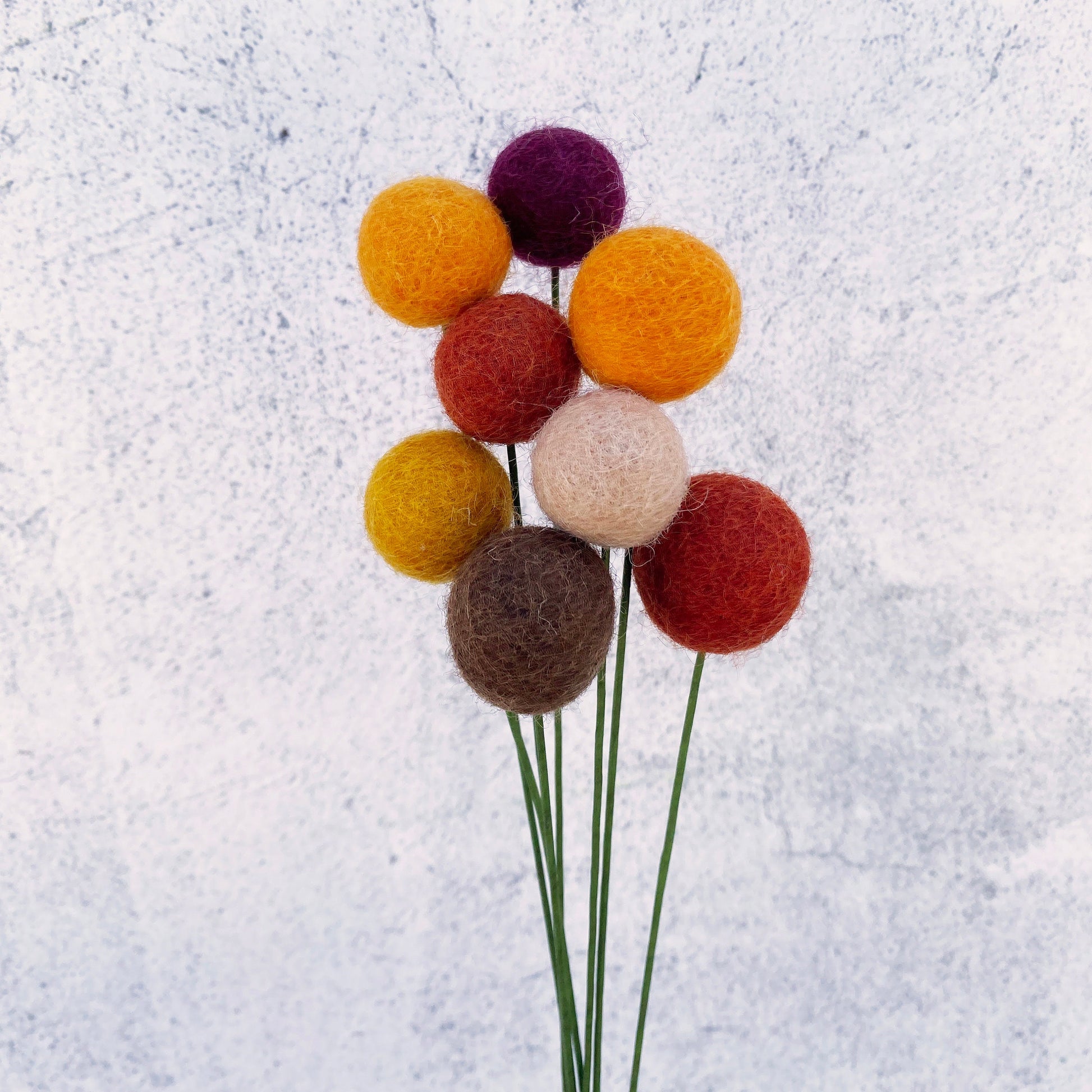 Warm Earth Felt Flower Bouquet