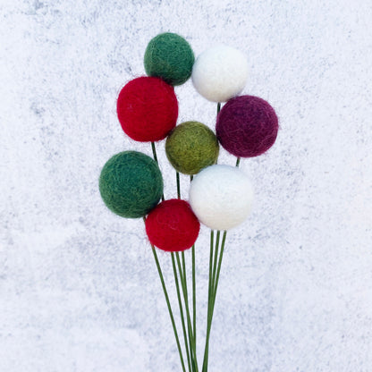 Evergreen Grove Felt Flower Bouquet
