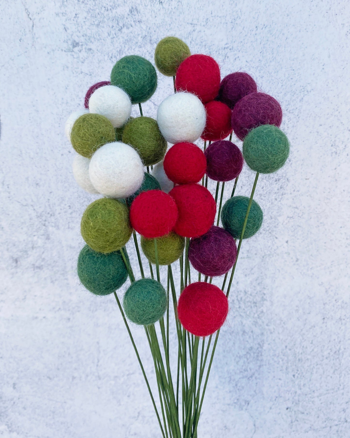 Evergreen Grove Felt Flower Bouquet