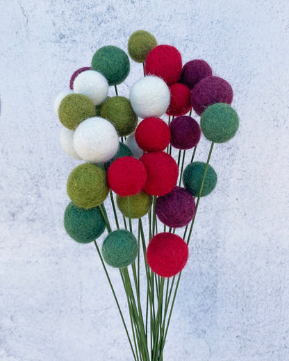 Evergreen Grove Felt Flower Bouquet