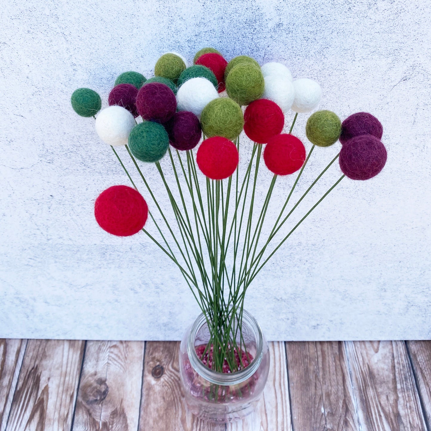 Evergreen Grove Felt Flower Bouquet