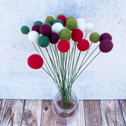 Evergreen Grove Felt Flower Bouquet