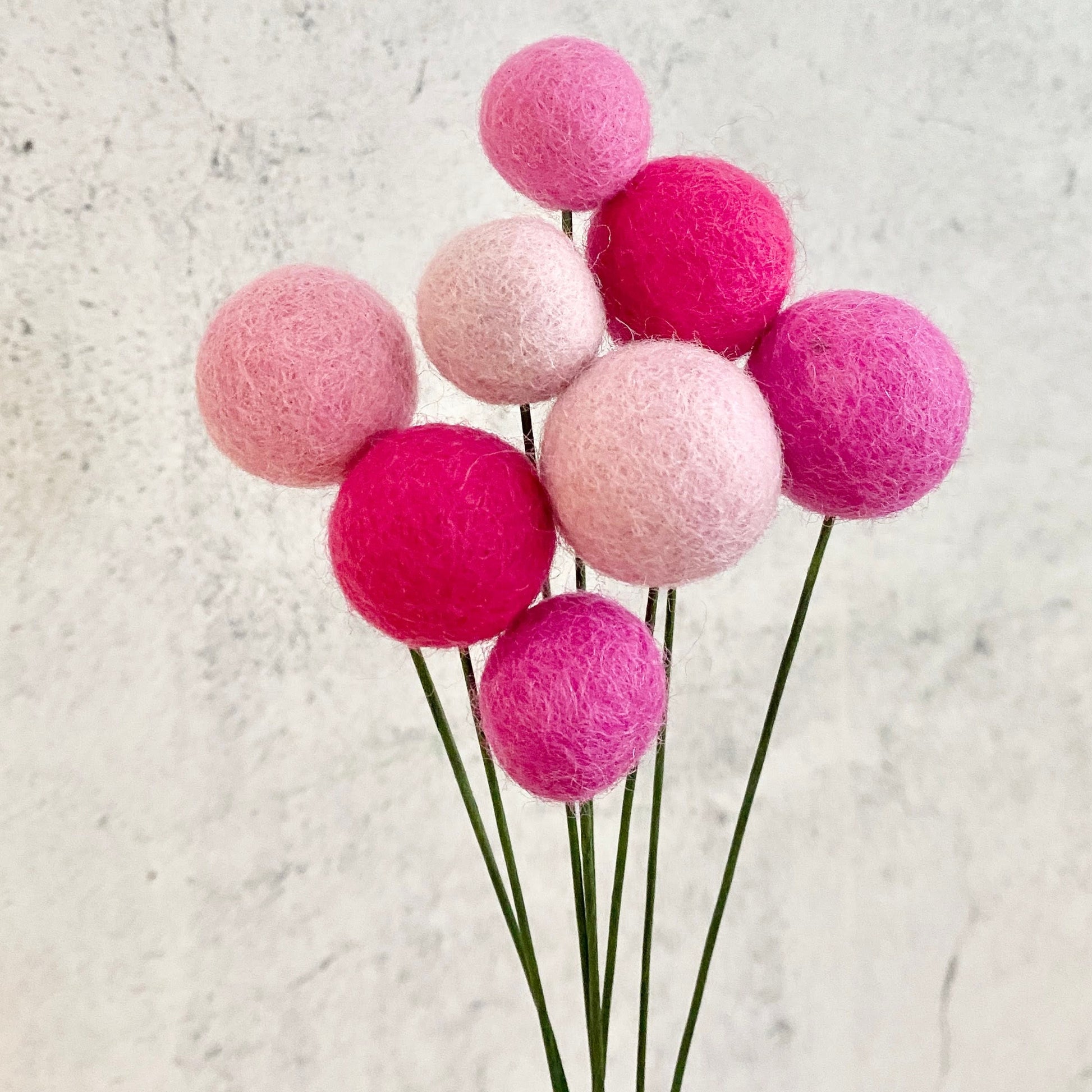 Pretty in Pink Felt Flower Bouquet