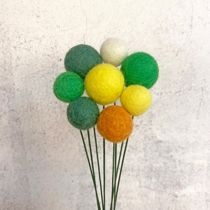 Green Hills Felt Flower Bouquet