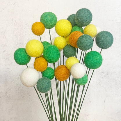 Green Hills Felt Flower Bouquet
