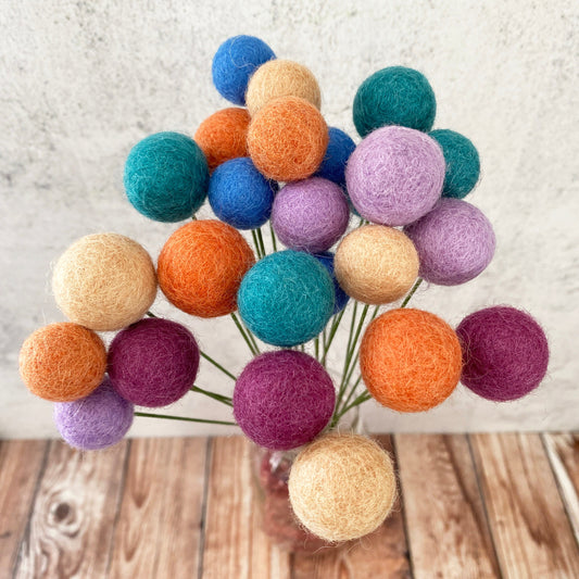 Pastel Dream Felt Flower Bouquet
