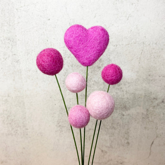 Pretty in Pink Felt Flower Bouquet