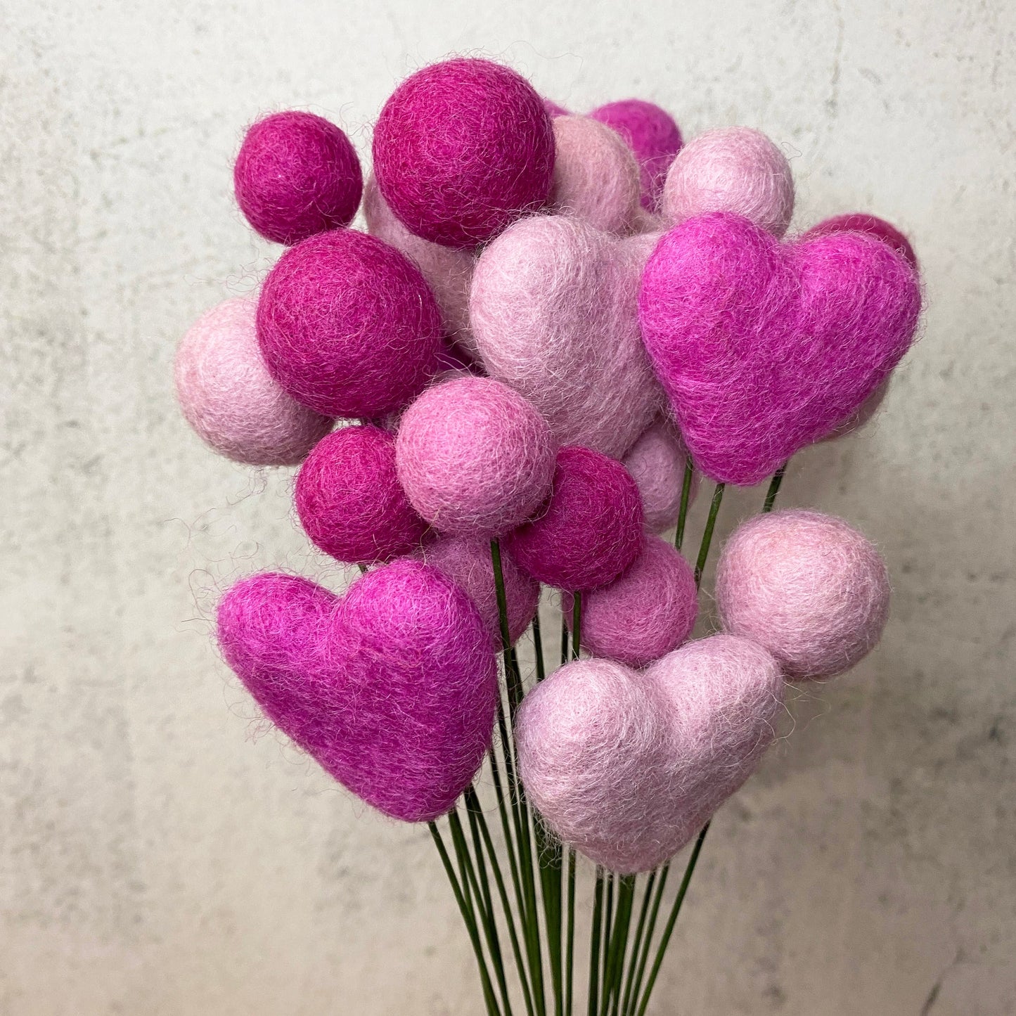 Pretty in Pink Felt Flower Bouquet