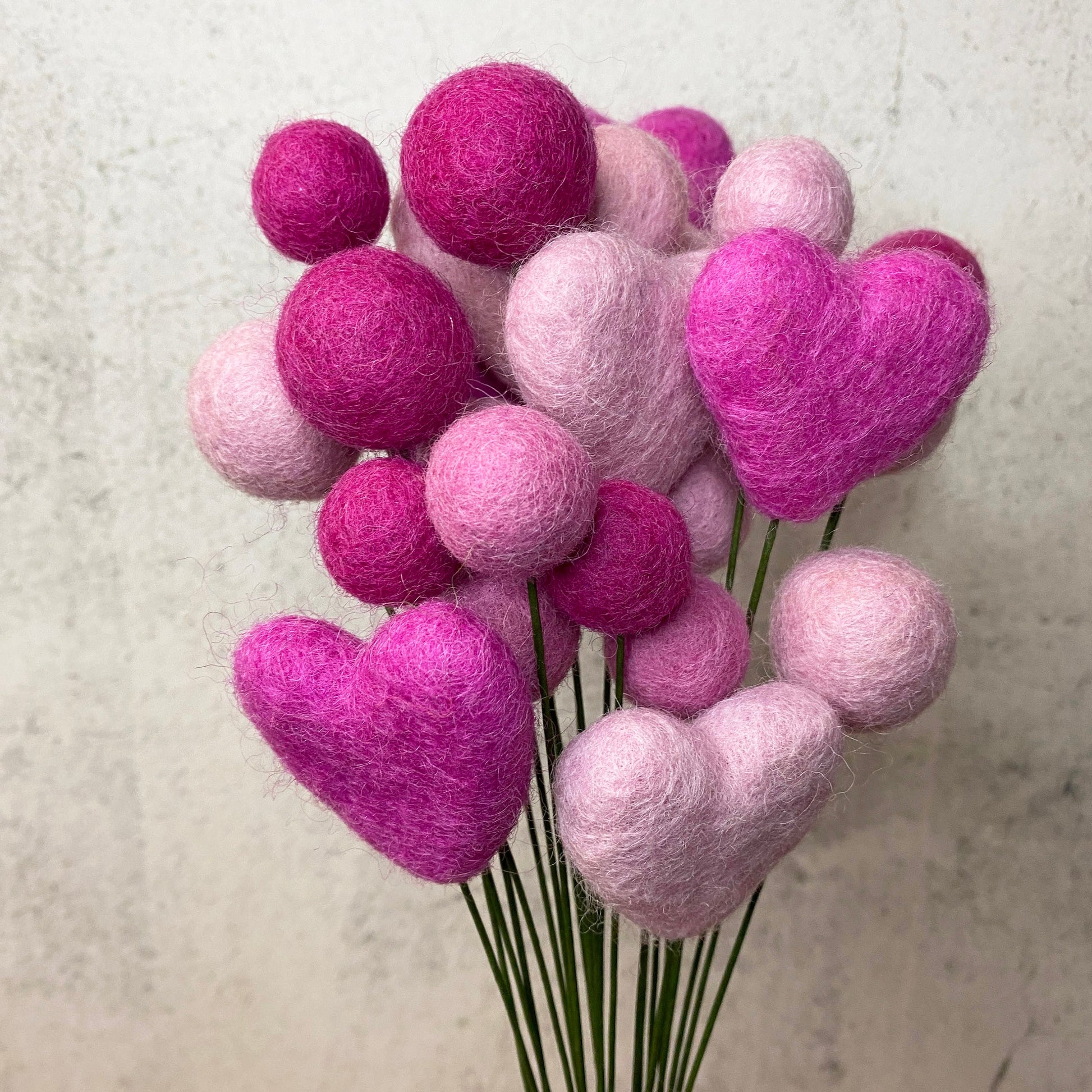 Pretty in Pink Felt Flower Bouquet