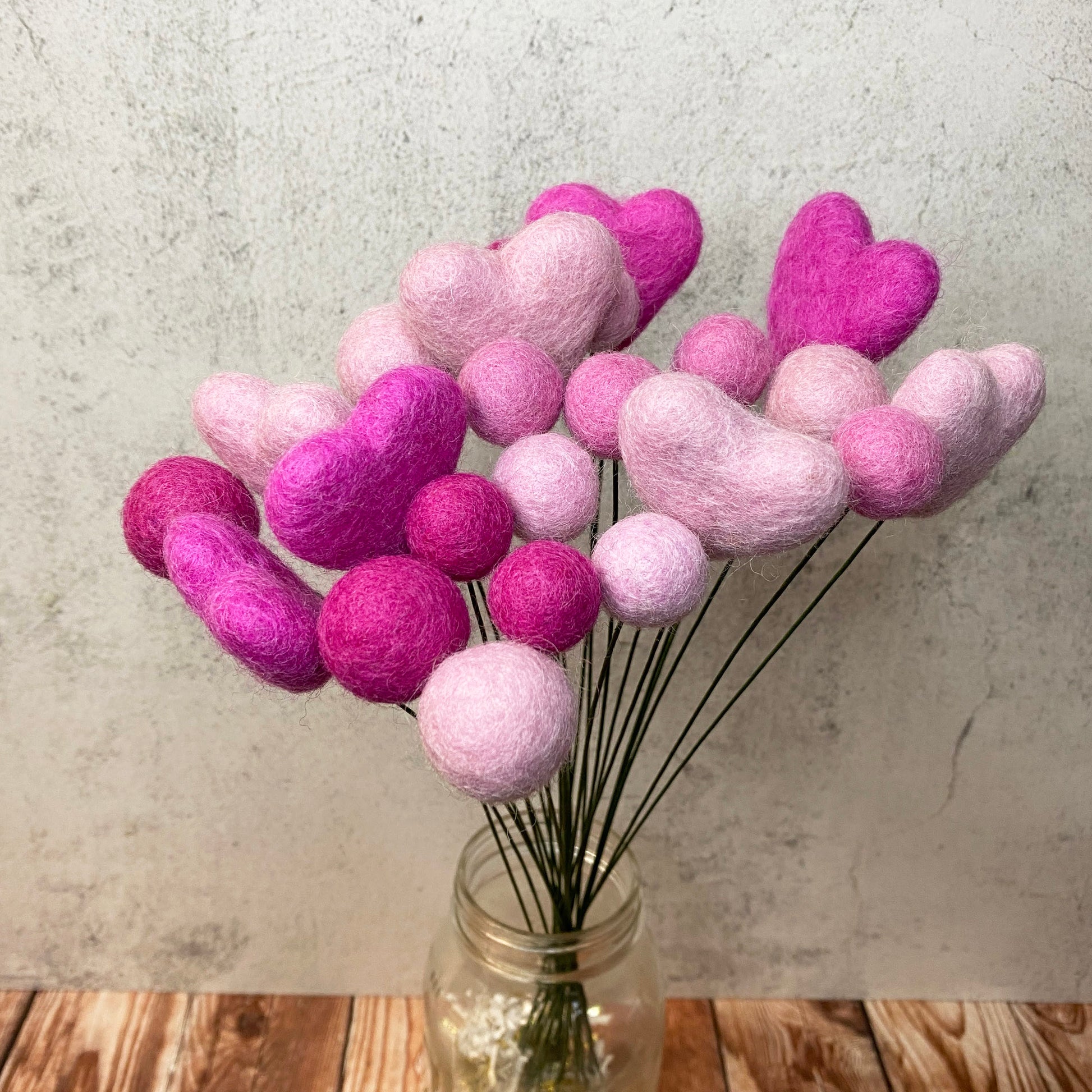Pretty in Pink Felt Flower Bouquet