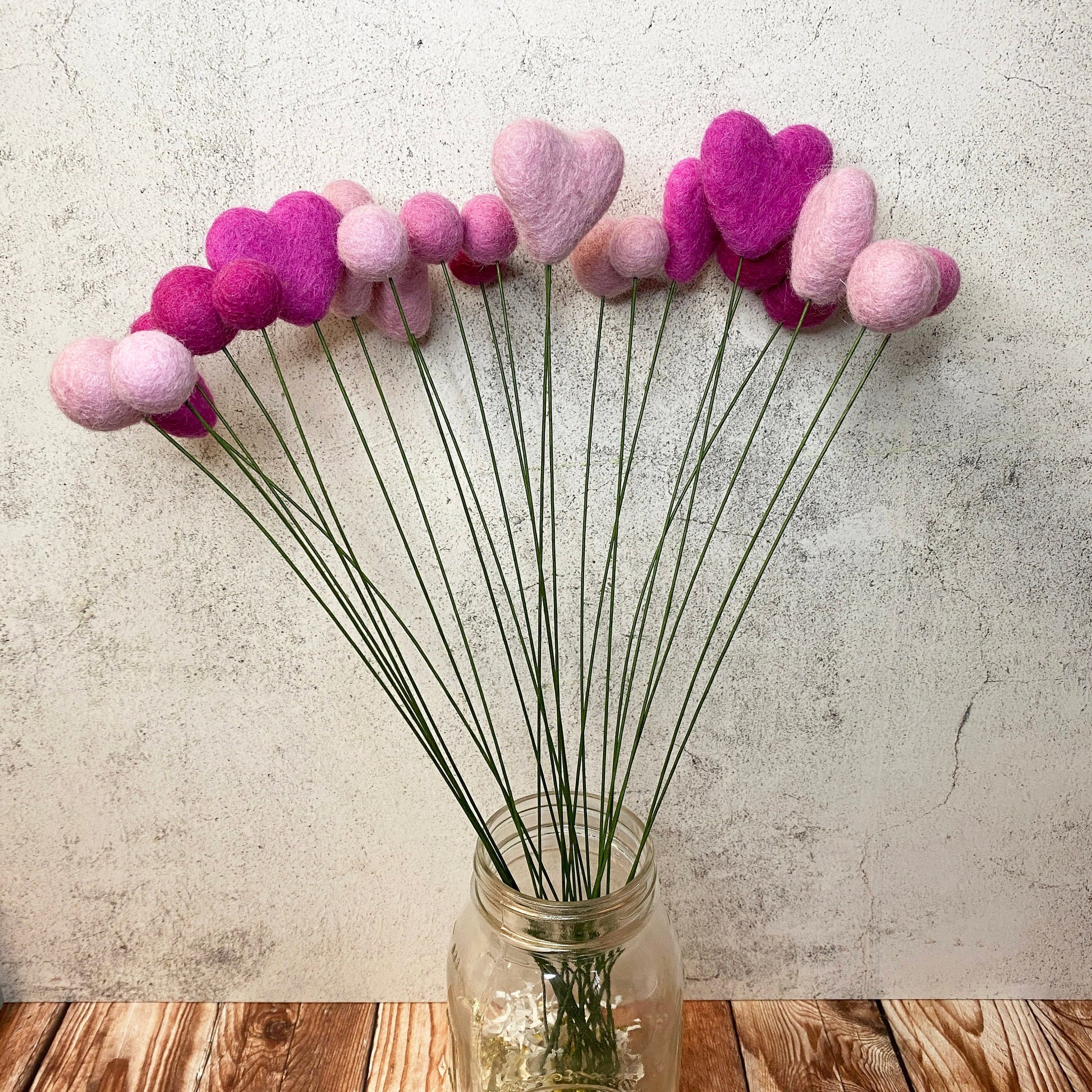 Pretty in Pink Felt Flower Bouquet
