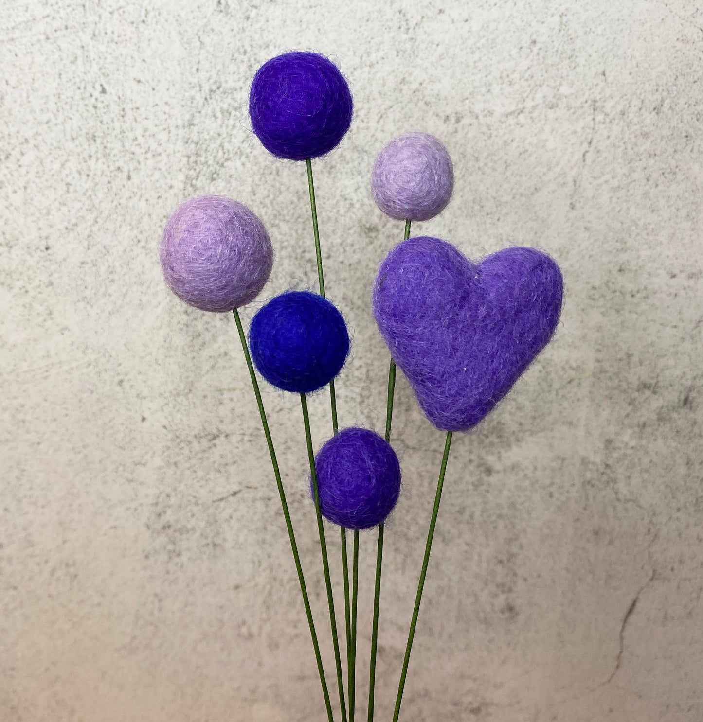 Passion for Purple Felt Flower Bouquet