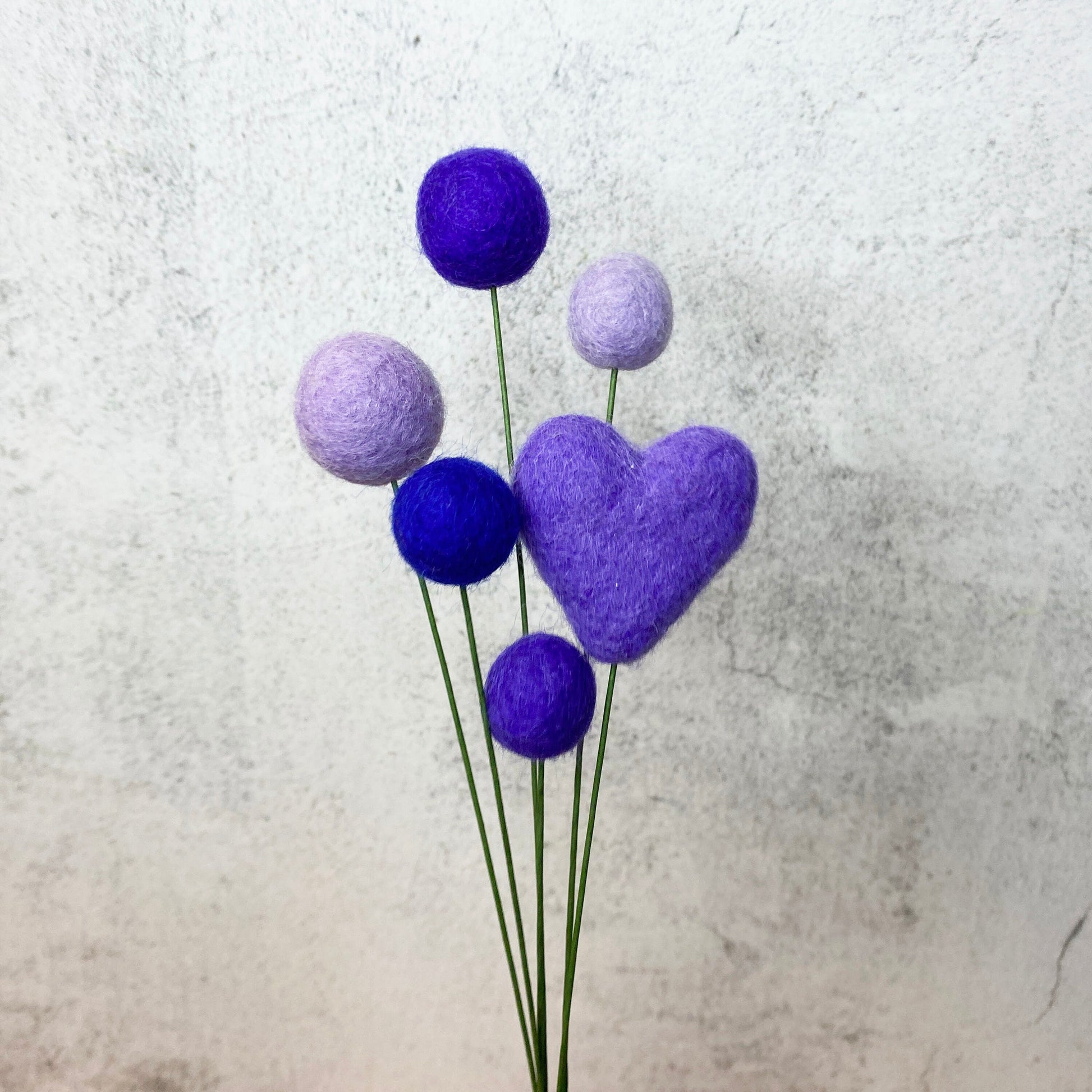 Passion for Purple Felt Flower Bouquet