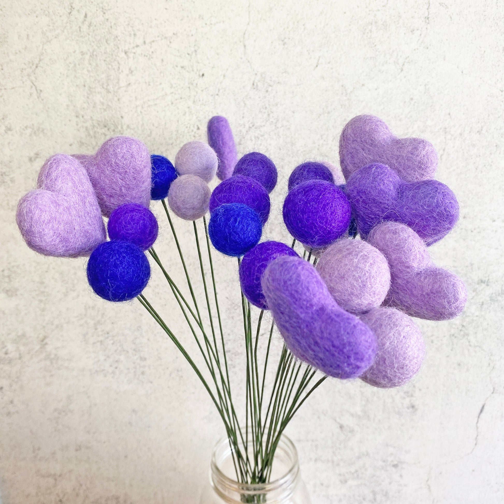 Passion for Purple Felt Flower Bouquet
