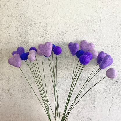 Passion for Purple Felt Flower Bouquet