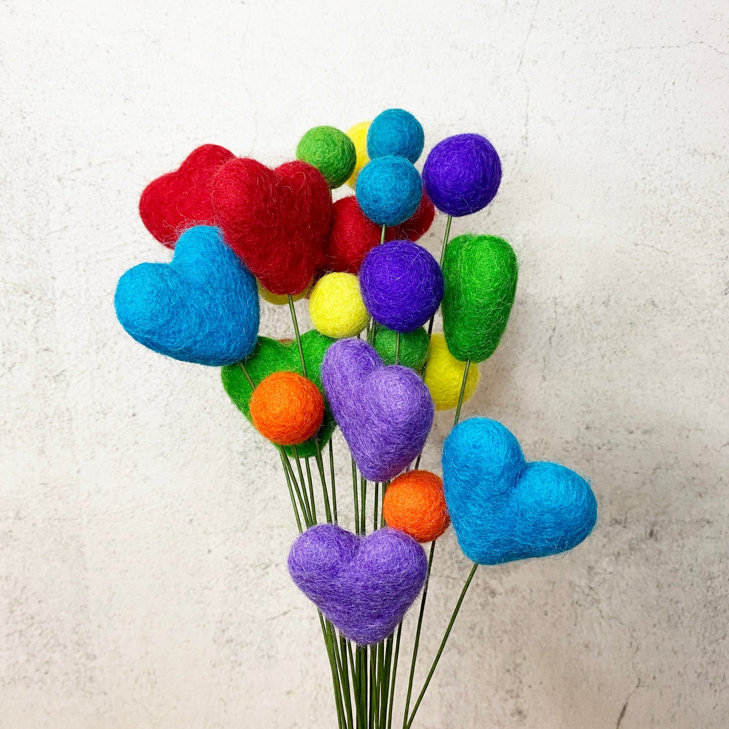 Rainbow Felt Flower Bouquet
