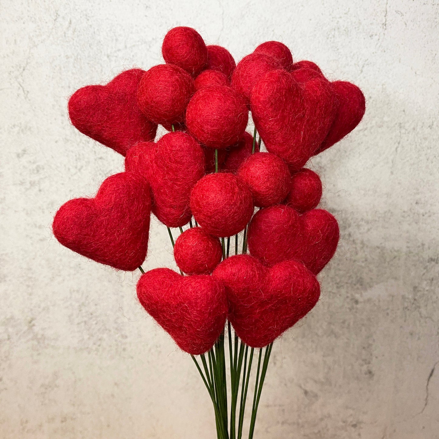 Red Felt Flower Bouquet