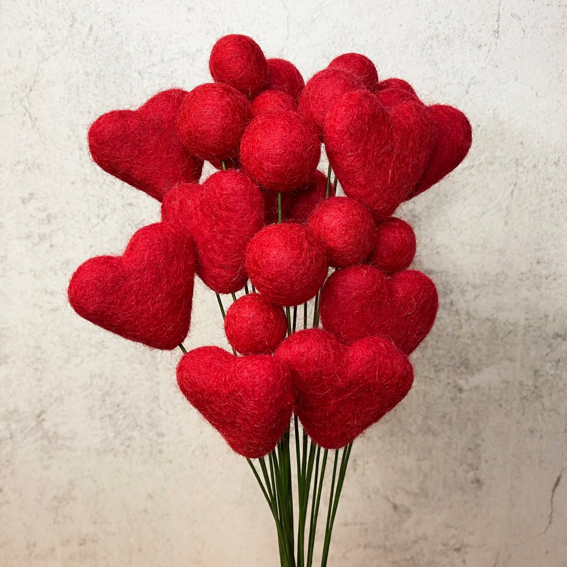 Red Felt Flower Bouquet