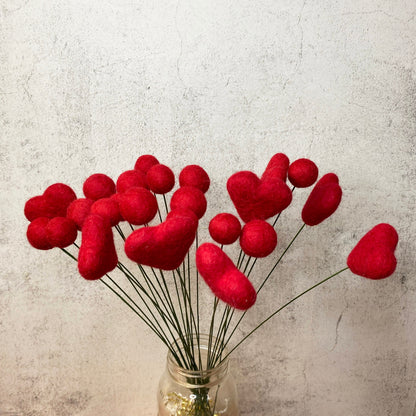 Red Felt Flower Bouquet