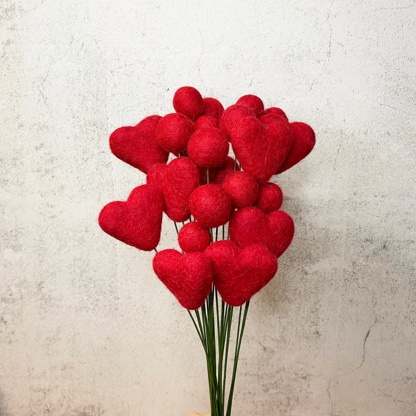 Red Felt Flower Bouquet