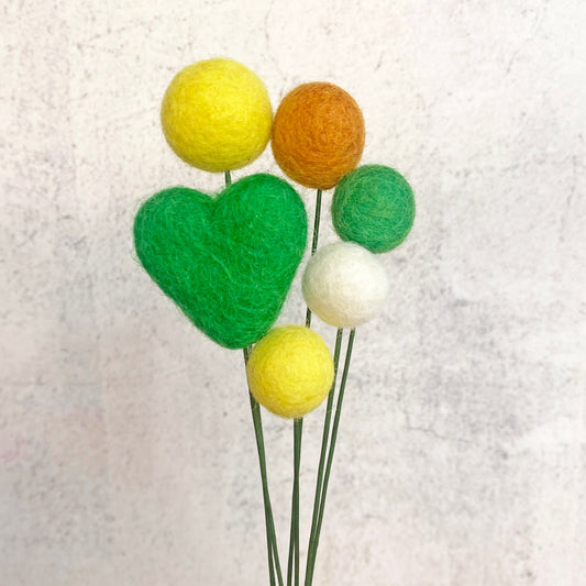 Green Hills Felt Flower Bouquet