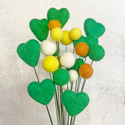 Green Hills Felt Flower Bouquet