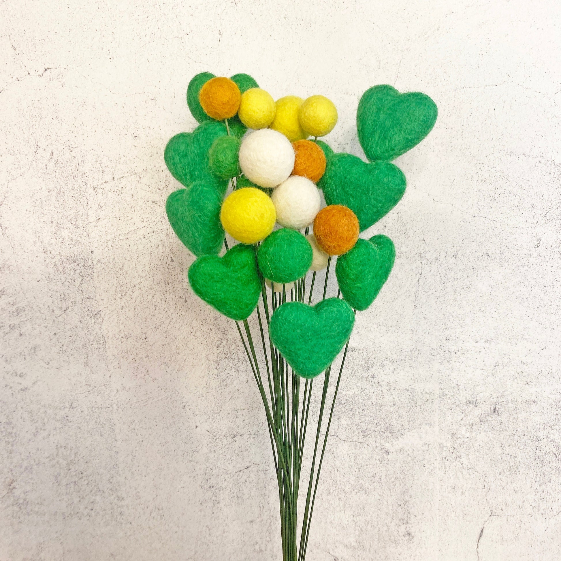 Green Hills Felt Flower Bouquet