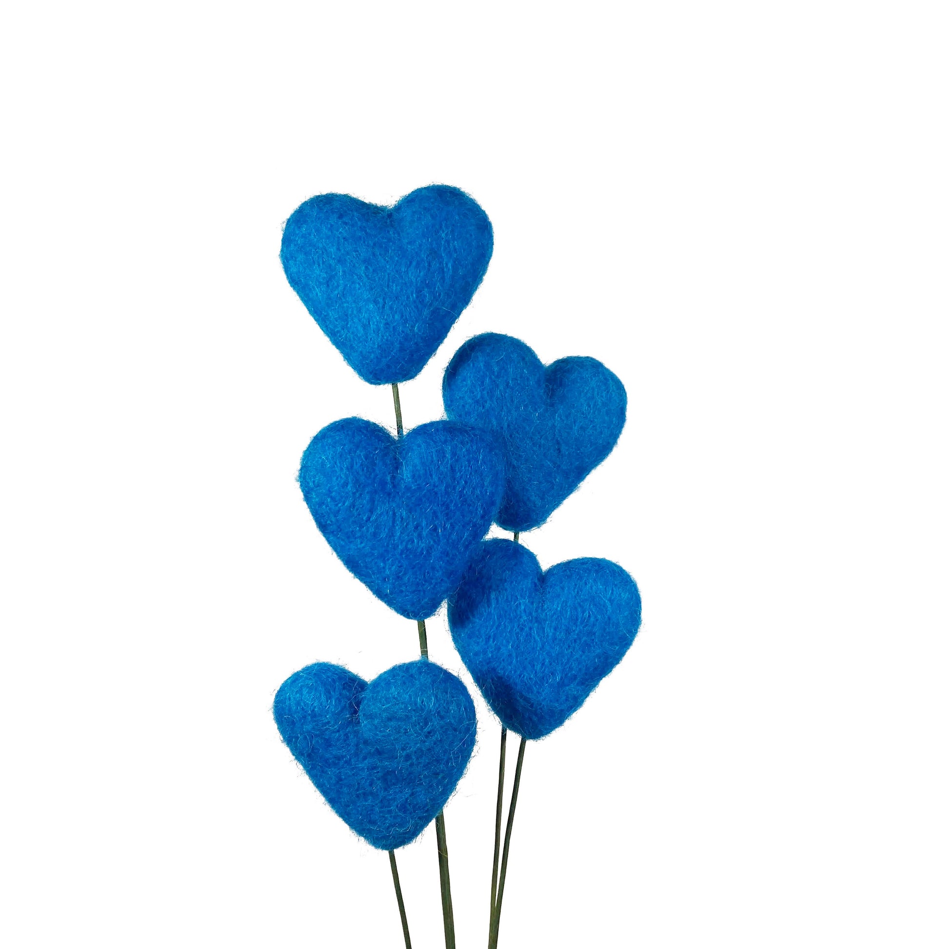 Blue Felt Flower Bouquet
