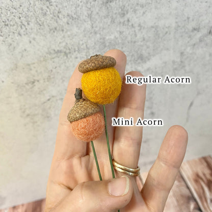 Warm Earth Felt Acorn Bouquet