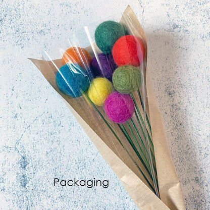 Warm Earth Felt Acorn Bouquet