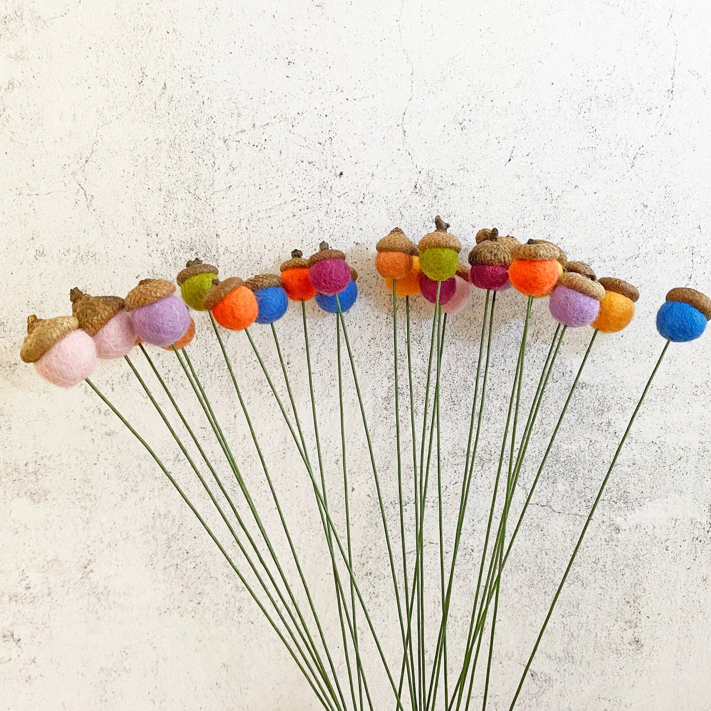 Misty Moon Felt Acorn Bouquet