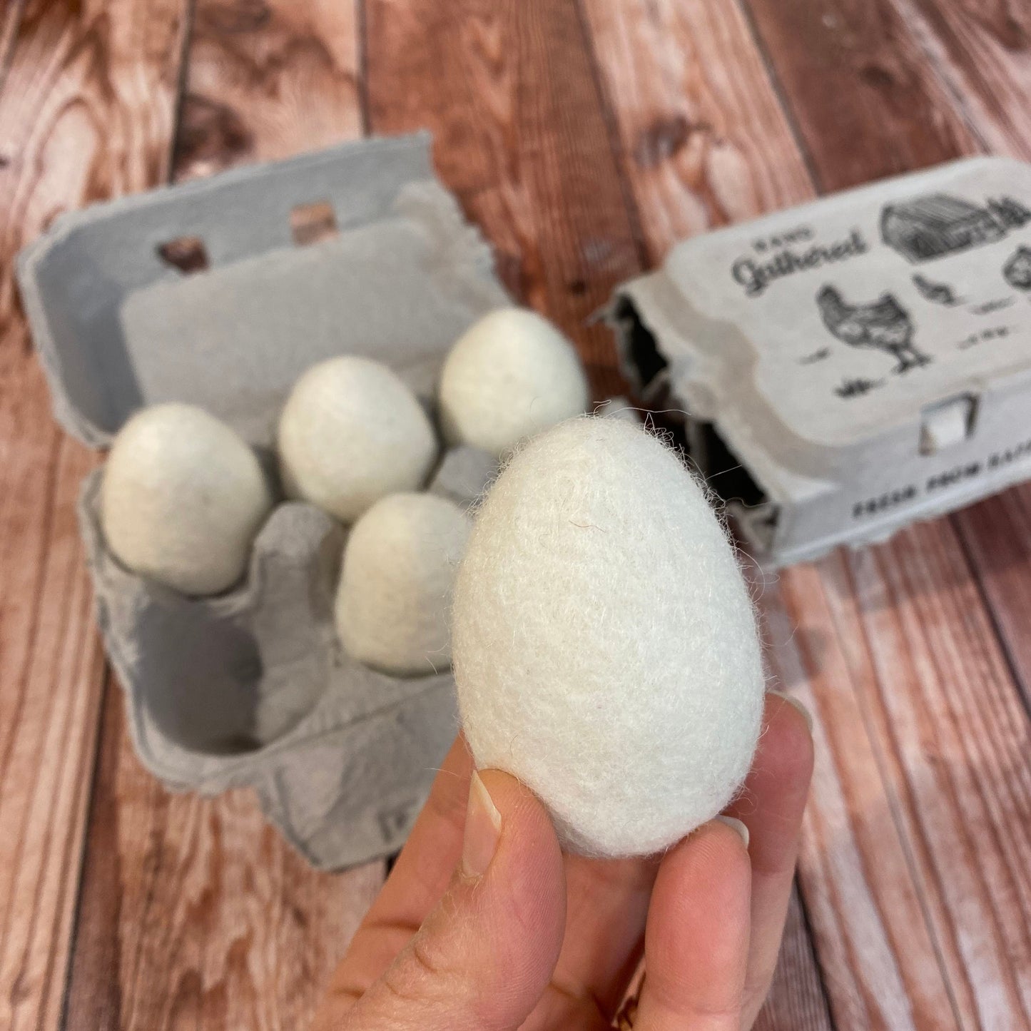 Cream Felt Easter Eggs