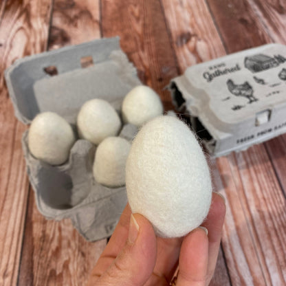 Cream Felt Easter Eggs